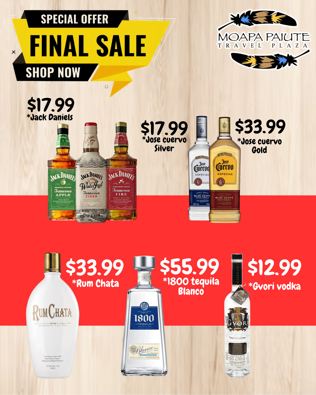 A selection of alcohol