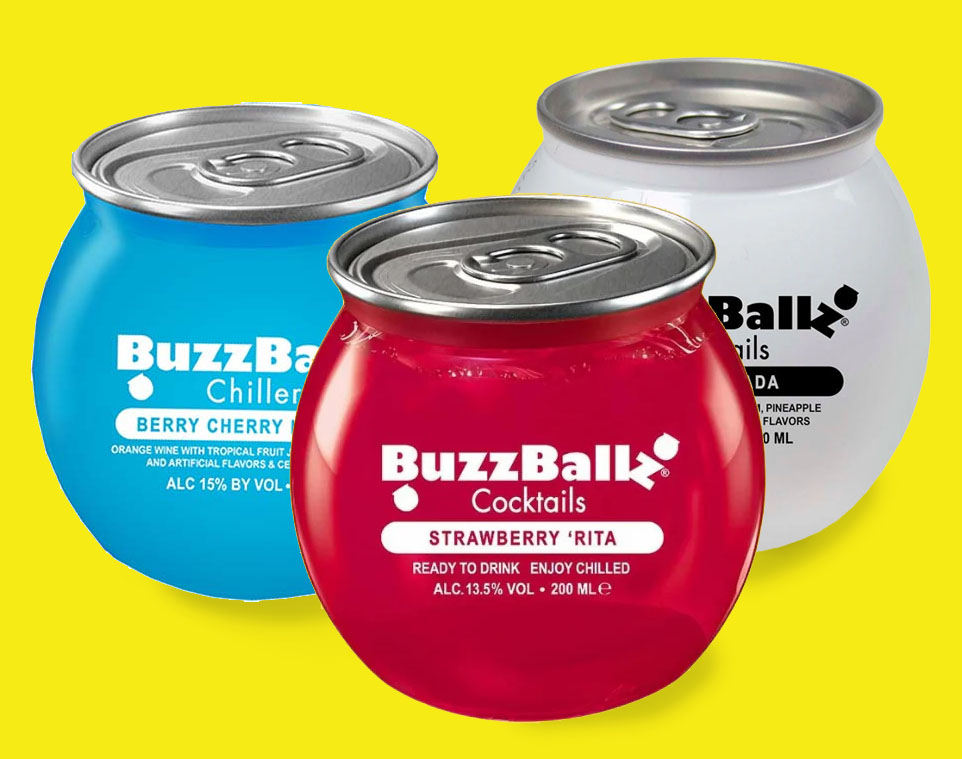 Mixture of buzzballs in red white and blue