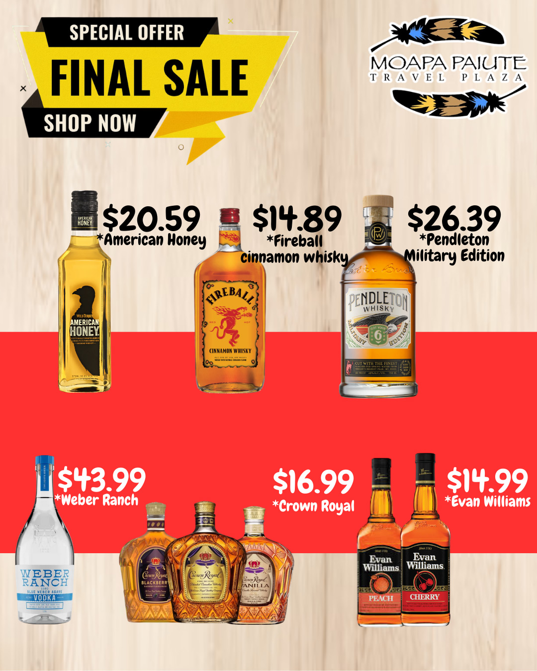 A selection of alcohol