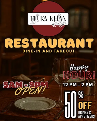 Tu Ku Khan Cafe Happy hour